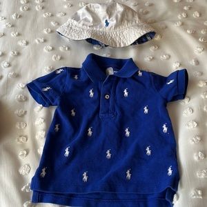 Ralph Lauren Hat & Collared Shirt Bundle 12 months